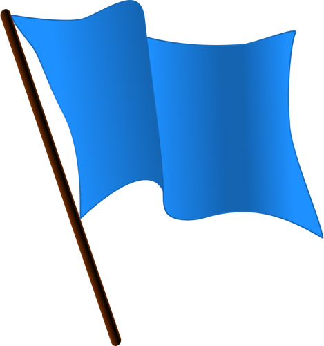 Blå flagg viftande vektor